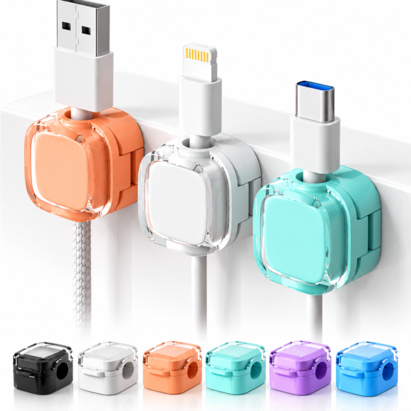 Colorful Cable Organizer Clip Collection