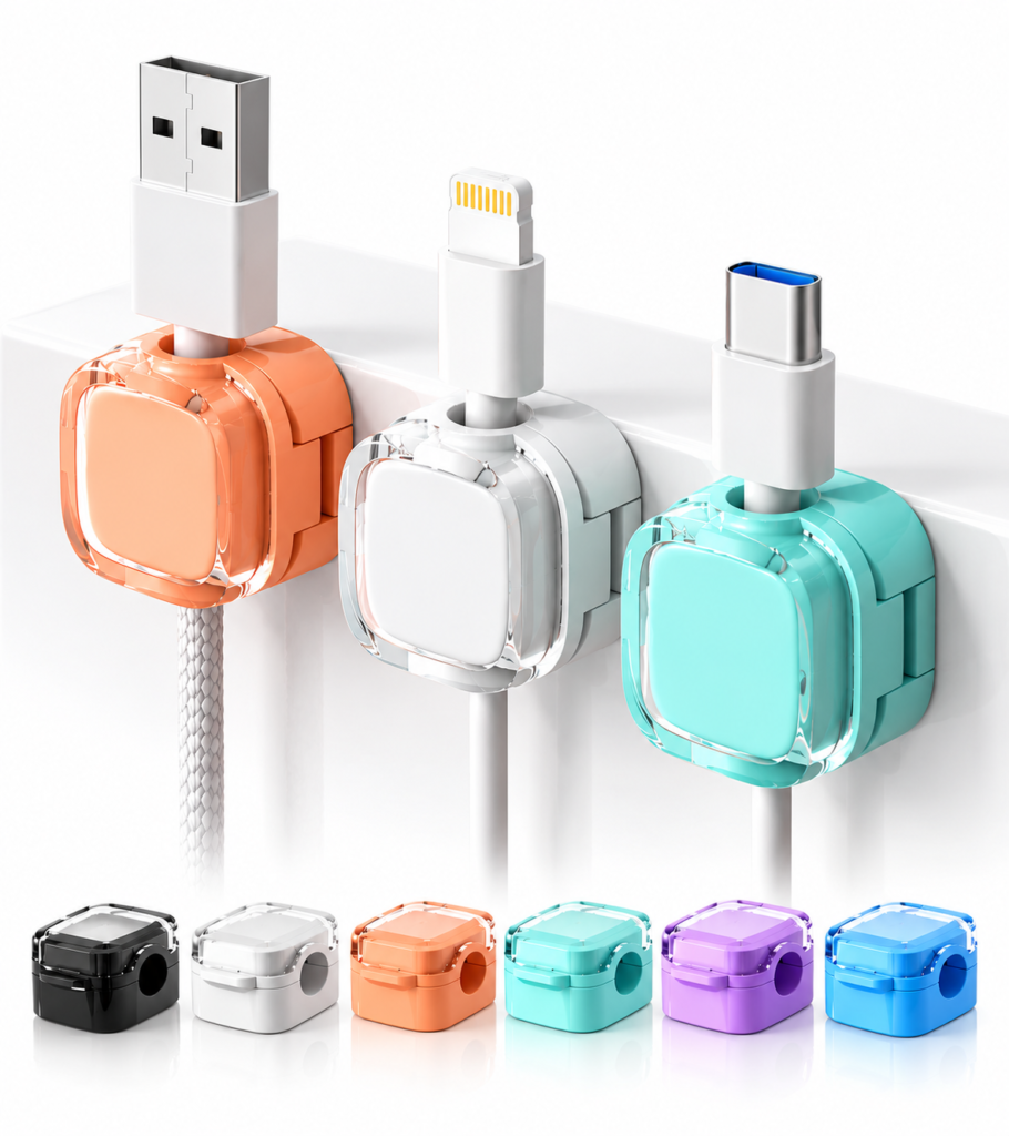Colorful Cable Organizer Clip Collection